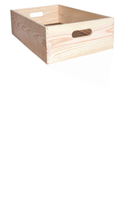 Boîte empilable Valloni, 51 x 31,5 x 23, Bois de pin, Couleur : Pin  Classique - Interlink